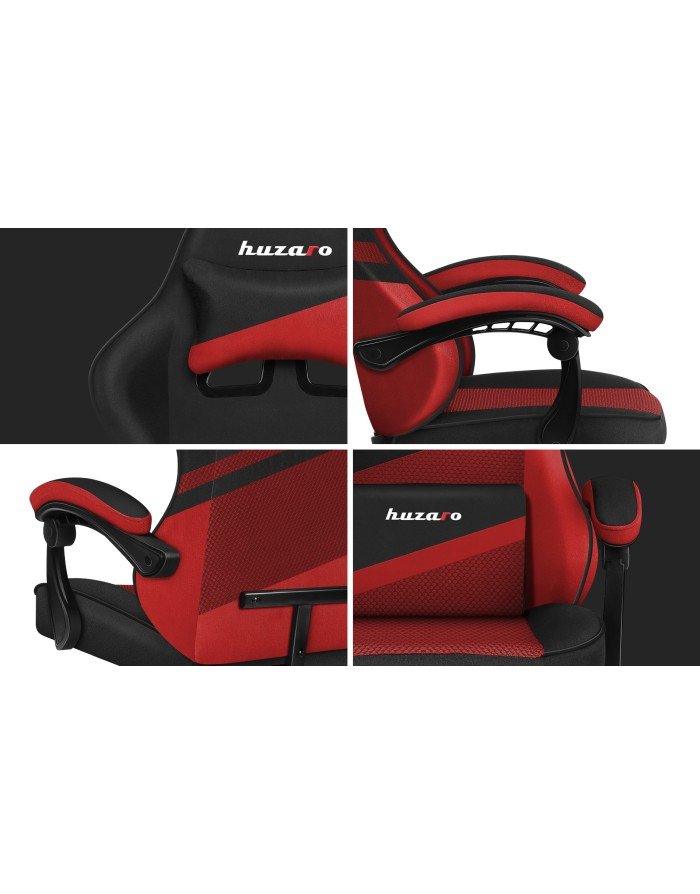 EAN 5903796013146 - Huzaro FORCE 4.4 Silla para videojuegos de PC Asiento (de seguridad) de butaca Negro, Rojo imagen 13