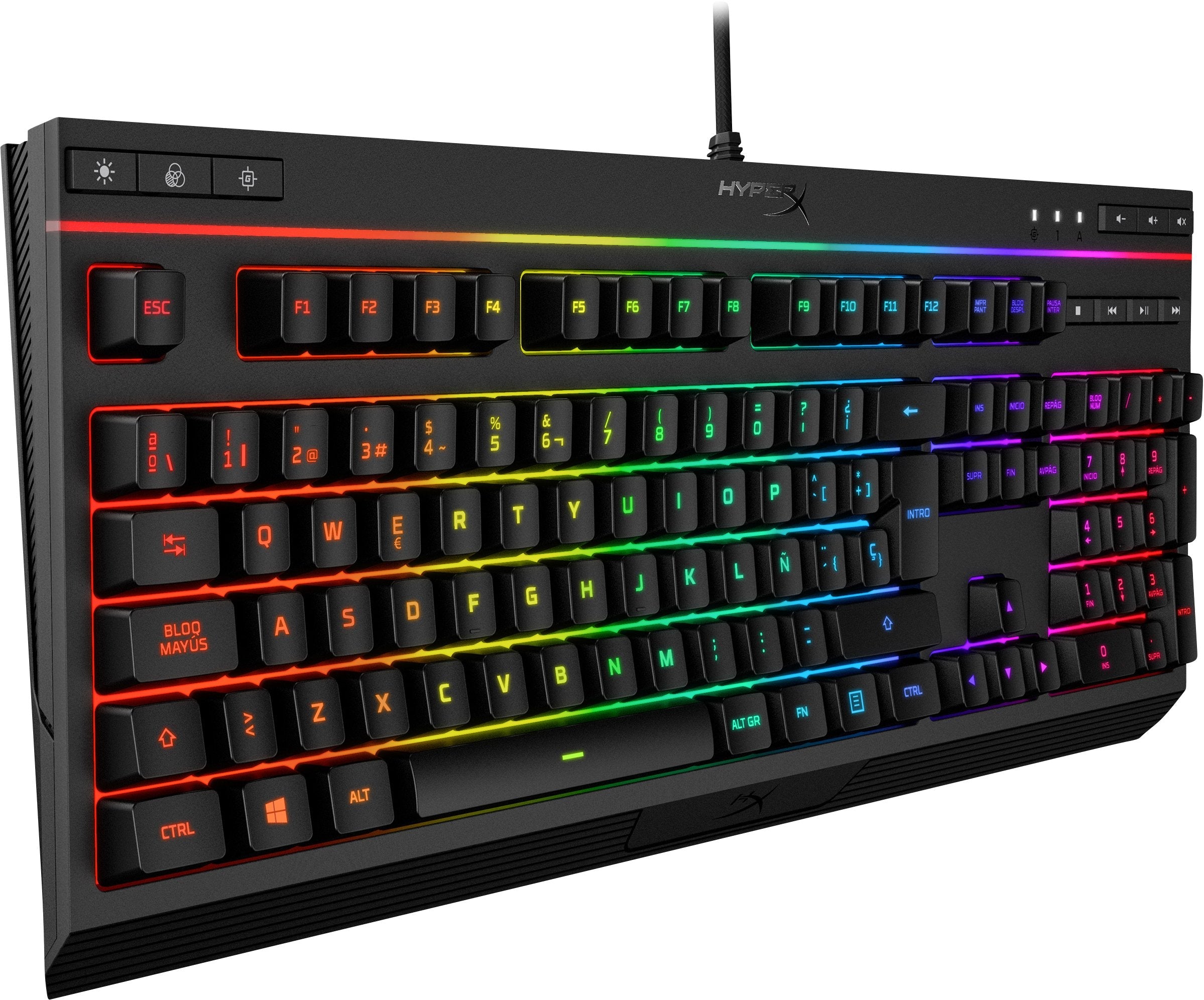 Hyperx Alloy Core Rgb Teclado Membrana Gaming Retroiluminado Negro 4p4f5ae#Abe Hx-Kb5me2-Es