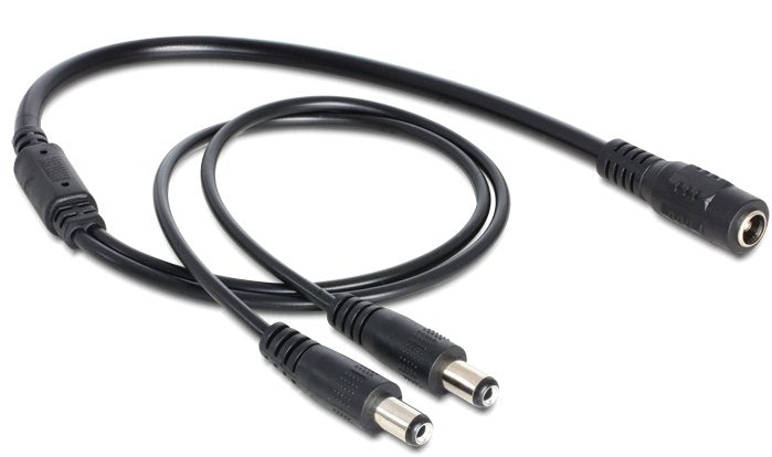 Delock 83286 Cable Divisor De Cc De 5,5 X 2,1 Mm 1 X Hembra A 2 X Macho