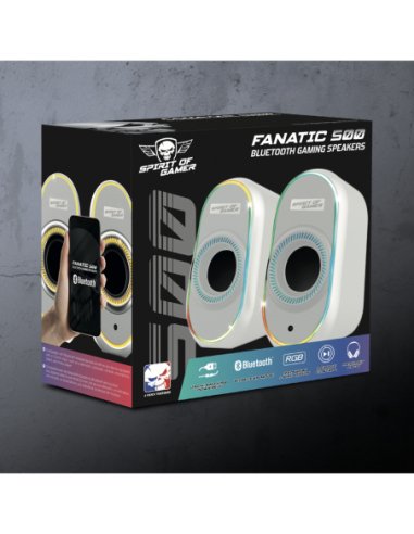 Spirit Of Gamer Altavoz 2.0 Fanatic 500 Rgb White