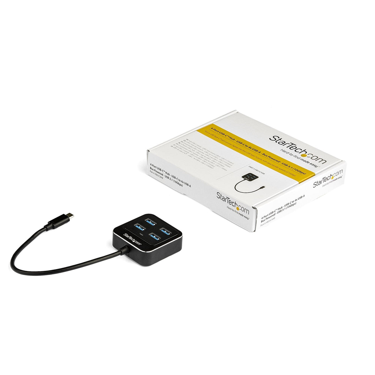 Startech.Com Hub Usb-C De 4 Puertos - Ladrón Usb Tipo C Usb 3.1 - Concentrador De 4 Puertos Usb A