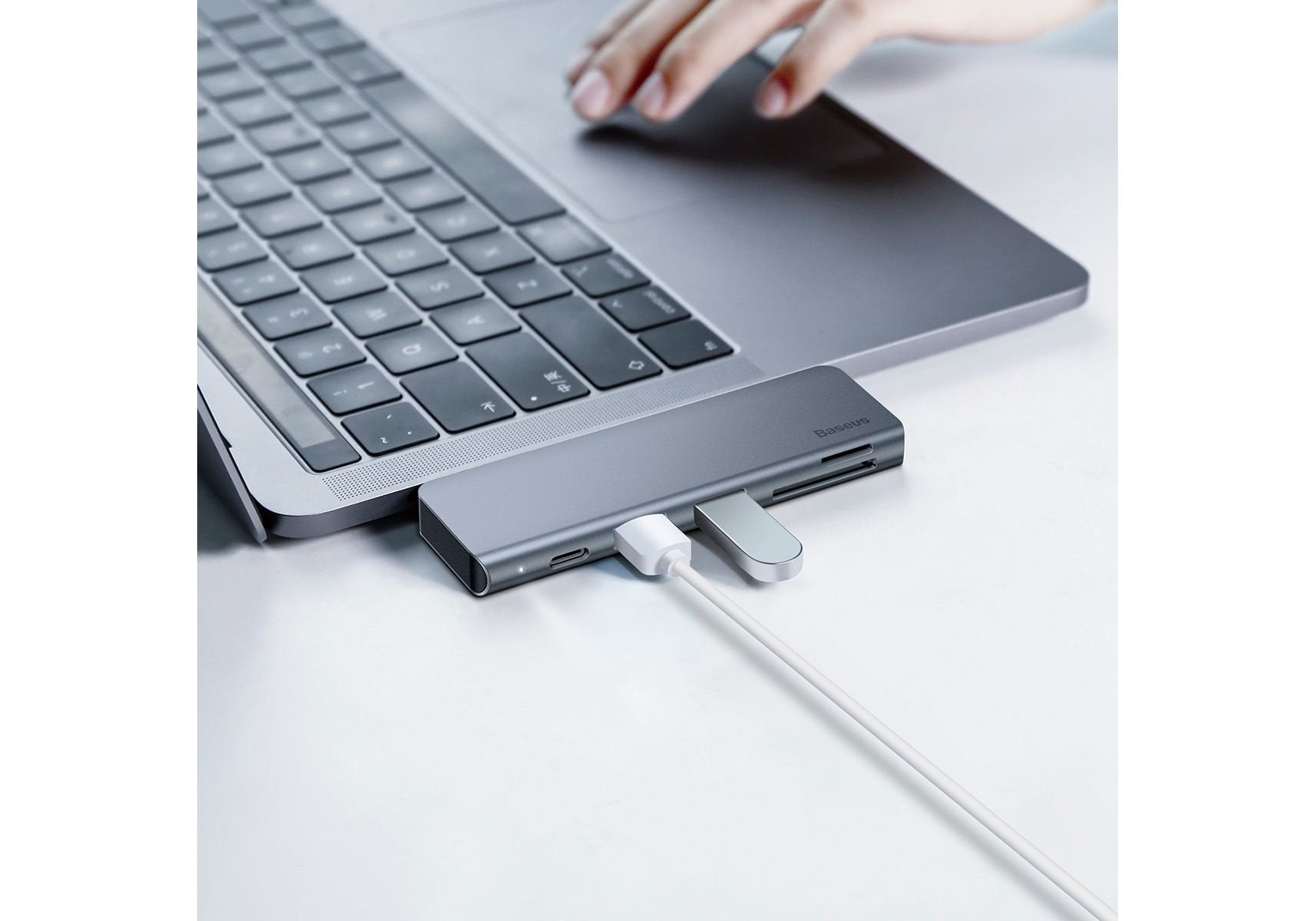 EAN 6953156285460 - Baseus CAHUB-K0G base para portátil y replicador de puertos USB 3.2 Gen 1 (3.1 Gen 1) Type-C Gris imagen 7