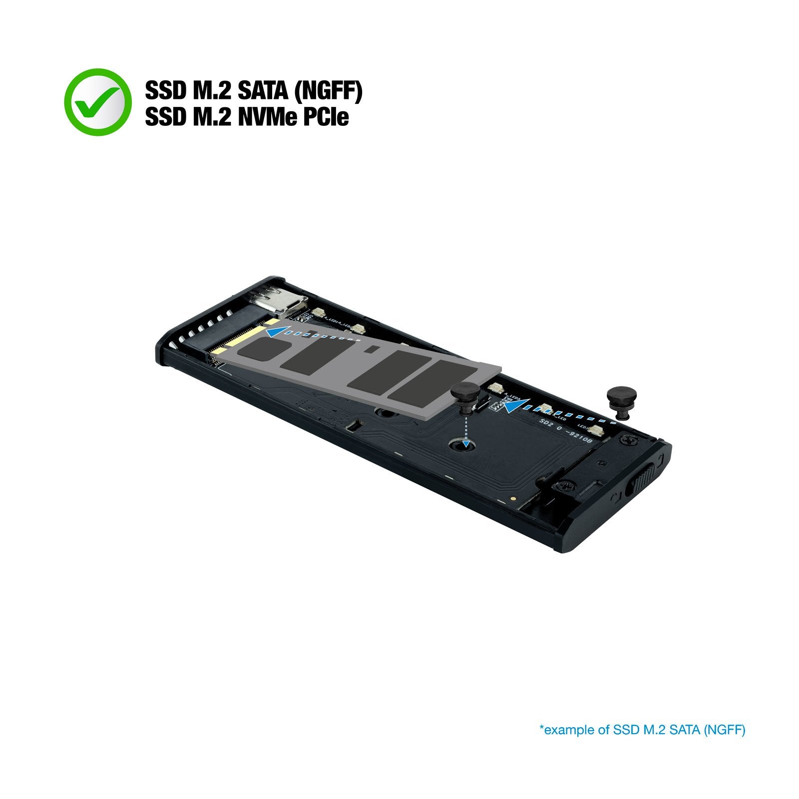 EAN 8433281011366 - TooQ Shinobi Caja externa para unidad de estado sólido (SSD) Gris M.2 imagen 5