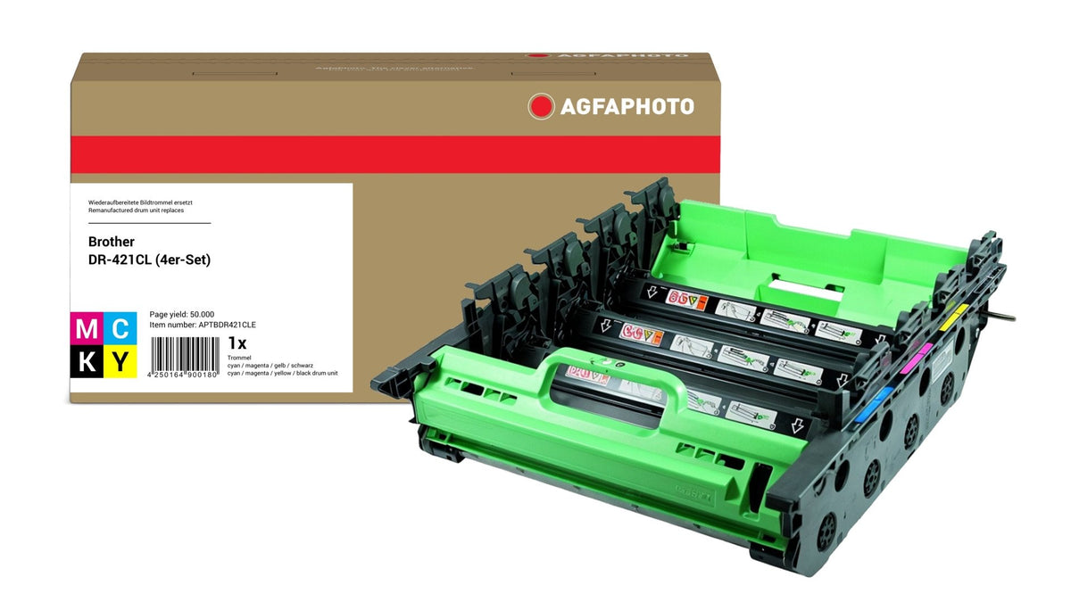 EAN 4250164900180 - AgfaPhoto APTBDR421CLE cartucho de tóner Compatible Negro, Cian, Magenta, Amarillo imagen 1