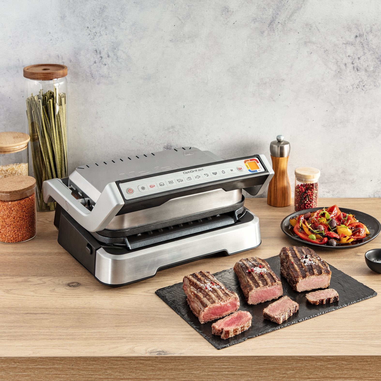 Tefal Optigrill 2in1 Gc772d10 Parrilla Eléctrica De Contacto