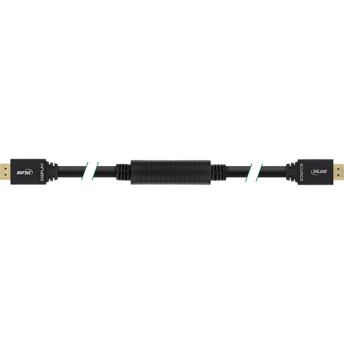 Cable Hdmi Activo De Inline Con Ethernet Macho Negro 40m