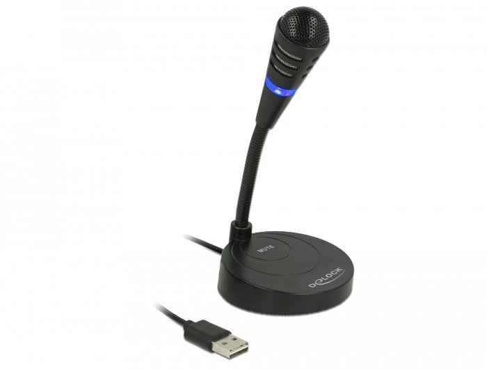 Microfono De Sobremesa Para Pc Por Usb Con Pulsador