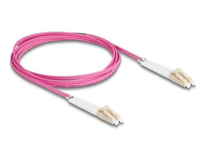 Delock Lwl Cable Lc Duplex A Lc Duplex Multimode Om4 Winkelbar 2 M