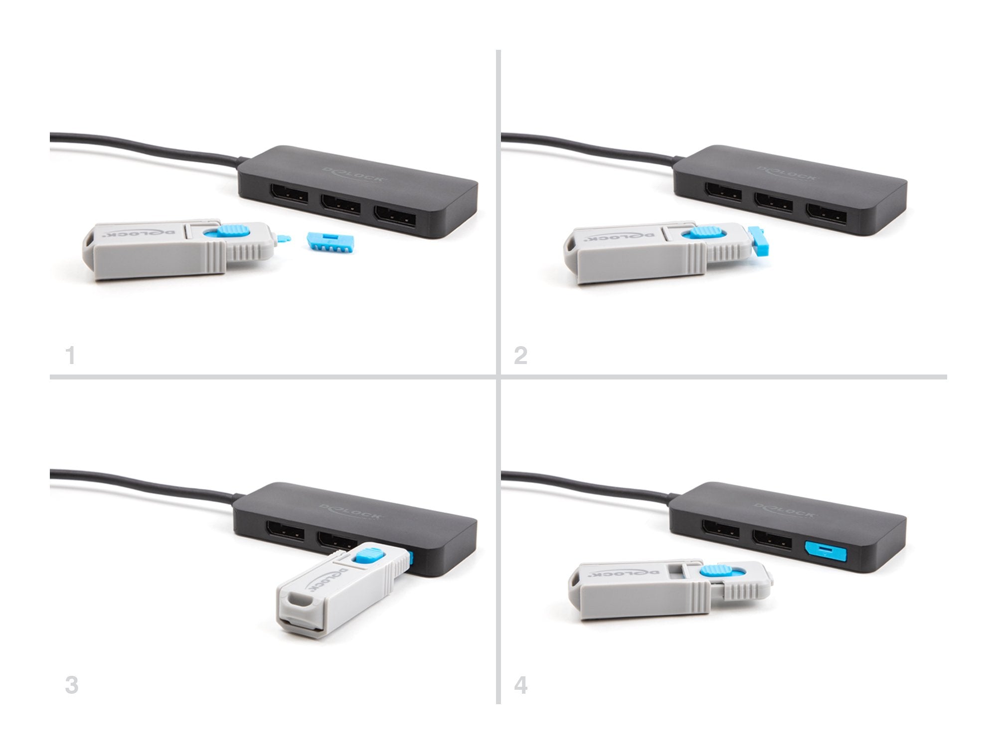 Delock 20951 Bloqueador De 10 Puertos Para Puerto Displayport Hembra