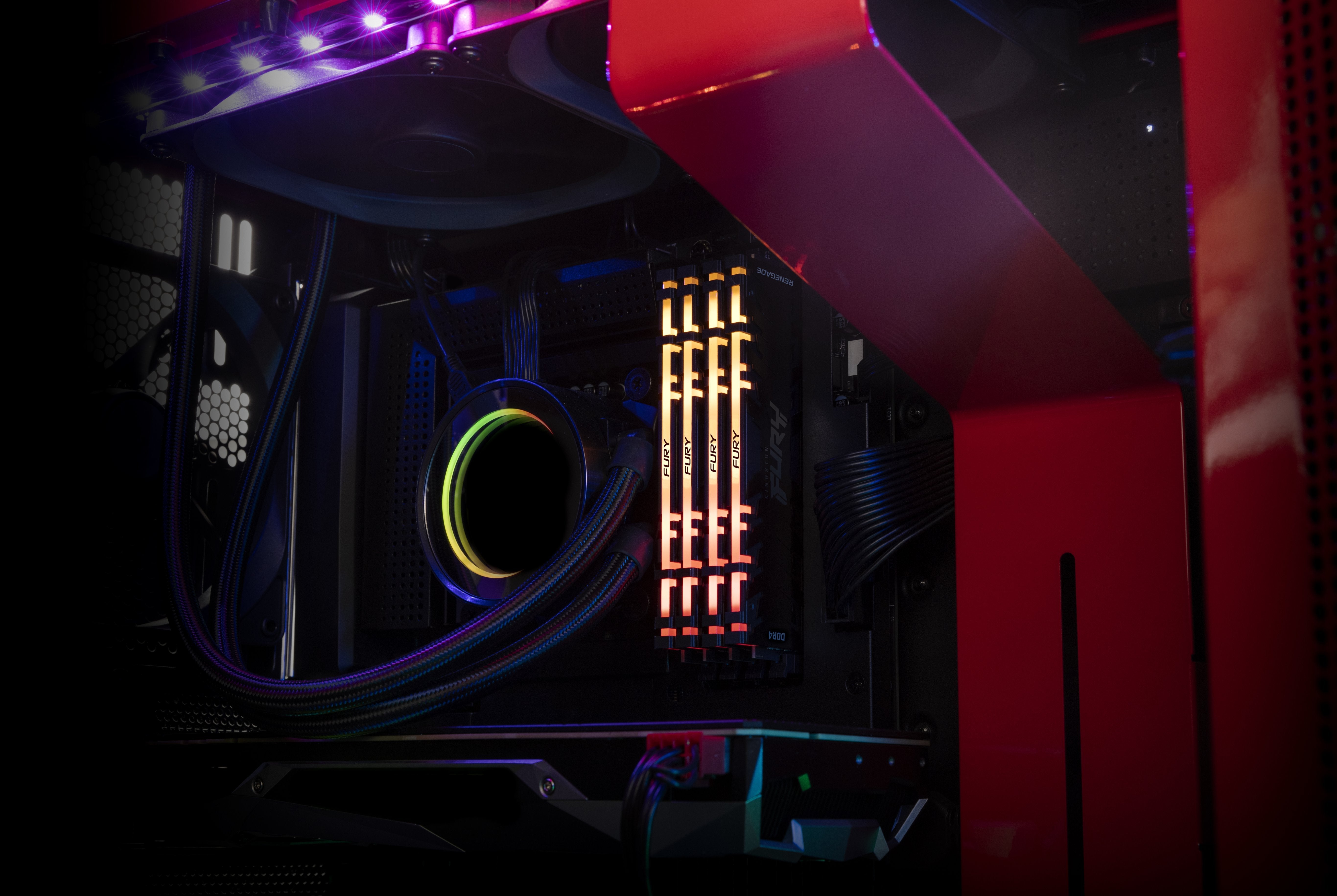 Memoria Kingston 32 Gb Ddr4-3600 Negro, Kf436c18rb2a/32, Renegade Rgb, Intel Xmp Kf436c18rb2a/32