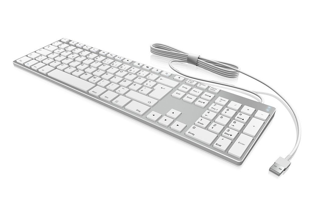Keysonic Ksk-8022bt Teclado Bluetooth Qwertz Alemán Plata