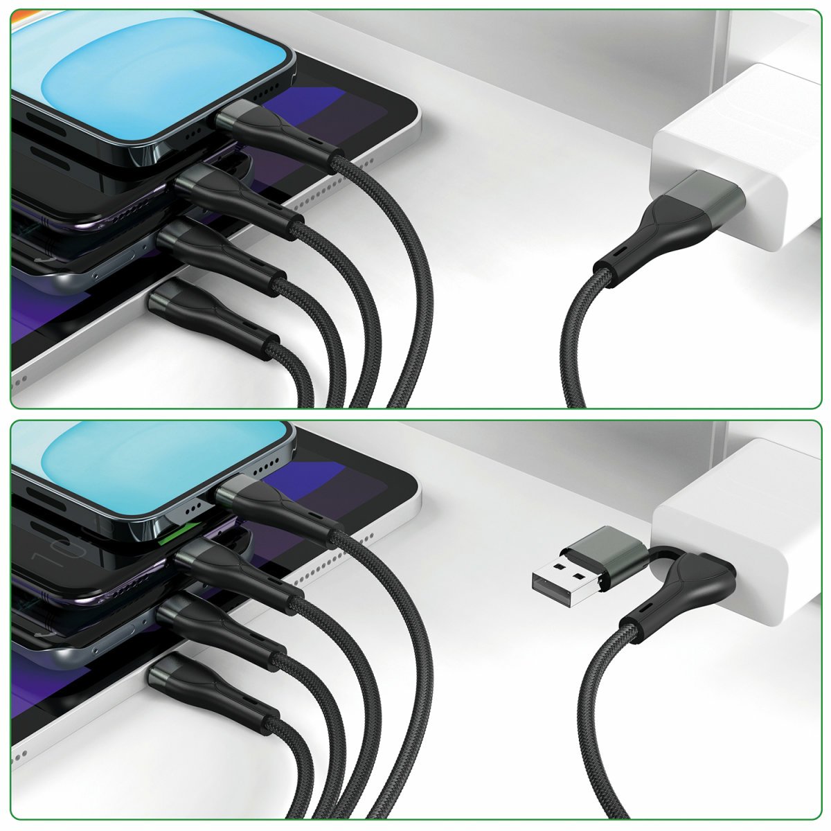 EAN 4252011908172 - 4smarts 541023 cable USB 1,2 m USB A/USB C USB C/Micro USB-A/Lightning Negro imagen 4