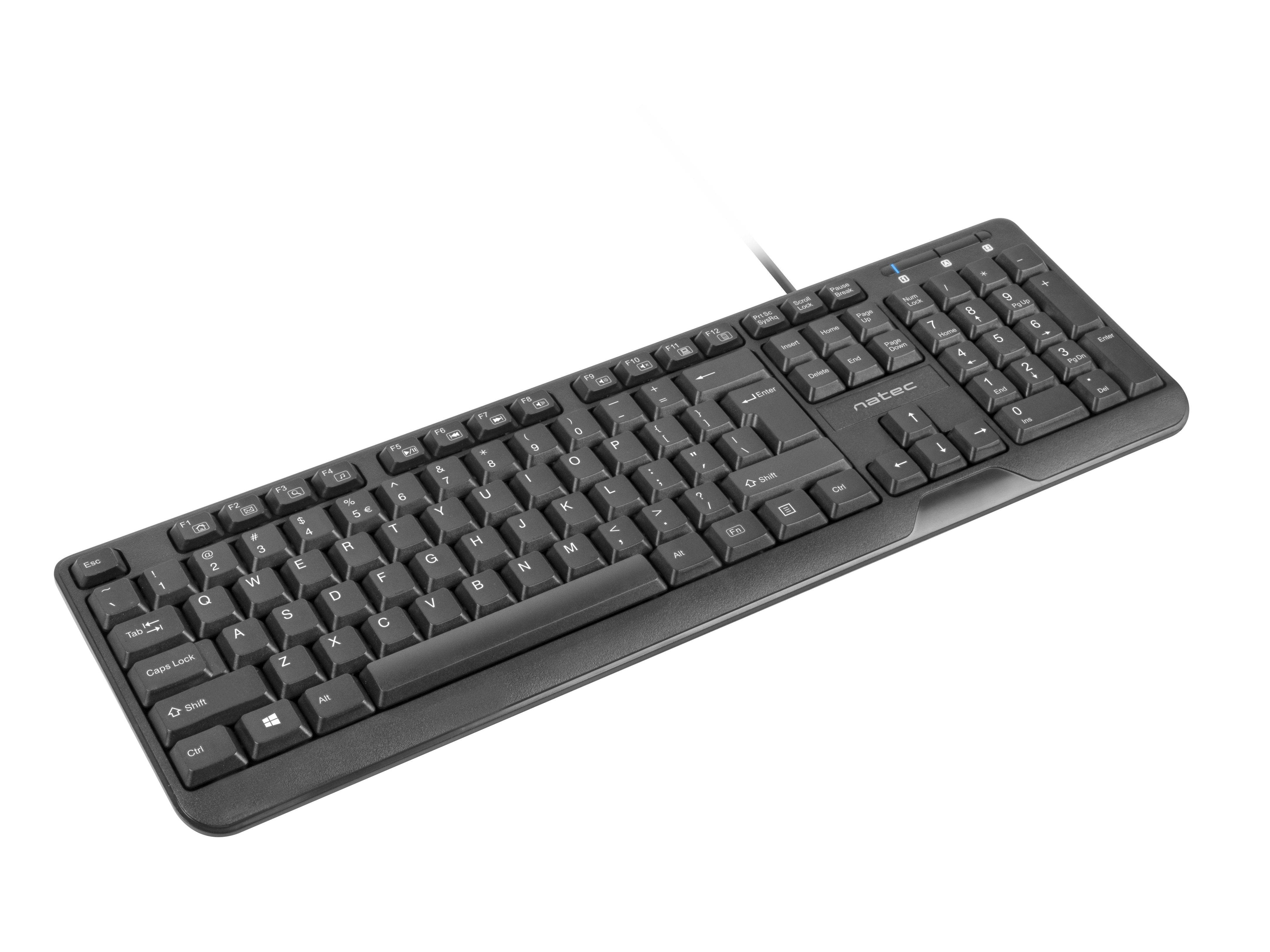 Teclado Español Natec Trout Slim Negro