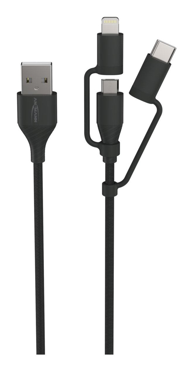 Ansmann Daten- Ladecable Usb 3in1 120cm