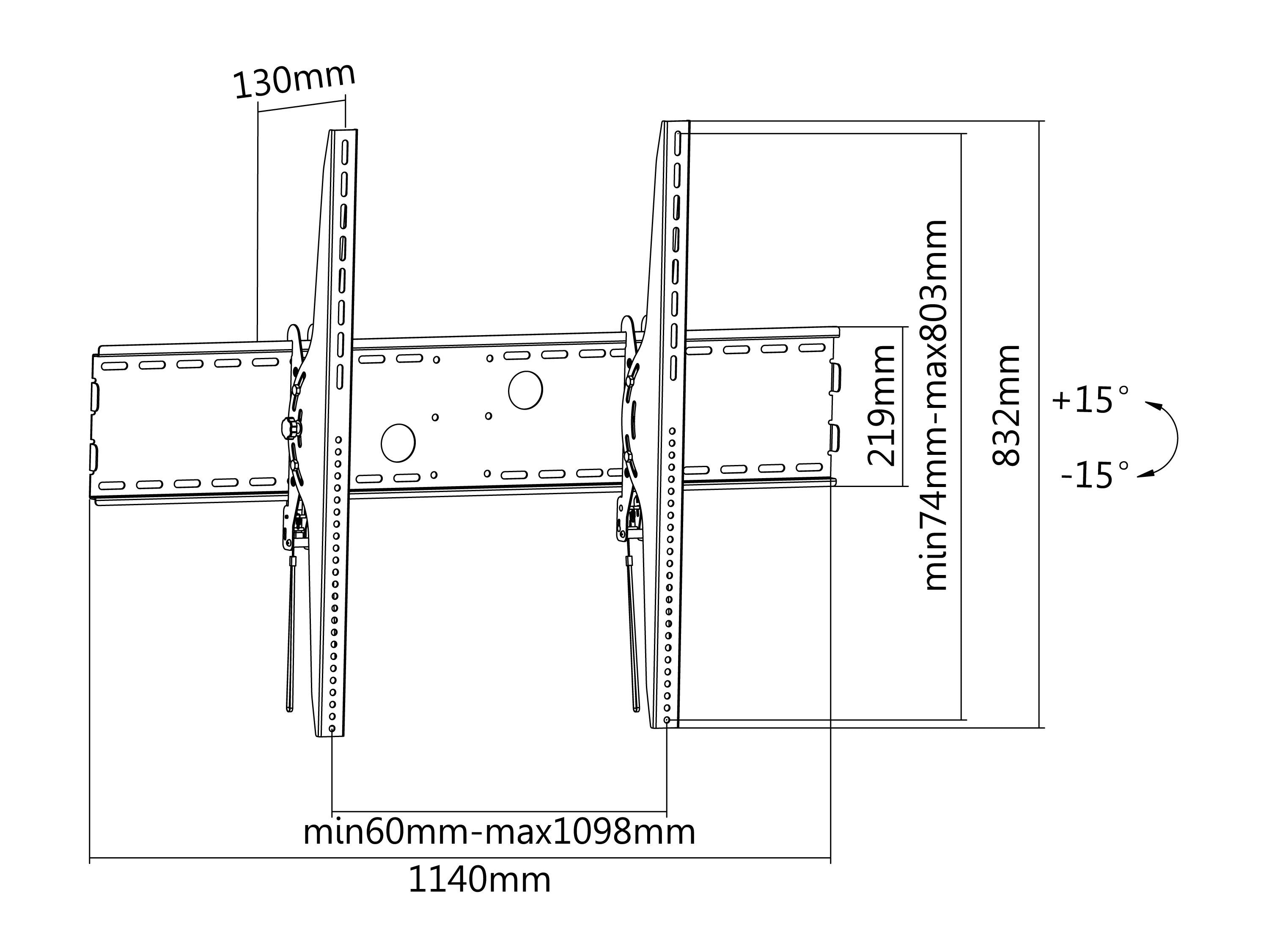 Equip Soporte De Tv 60"- 100" Vesa 1000x800 Max 100kg