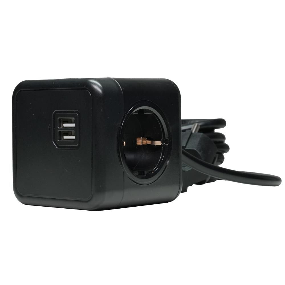 Microconnect Grucube2usb-B3 Base Múltiple 3 M 3 Salidas Ac Interior Negro