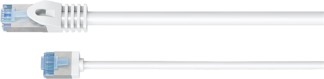 Goobay Cable Patch Ultraflexible Cat.6a Delgado, U/Ftp Blanco, 3 Metros, Clavijas Extracortas 74337