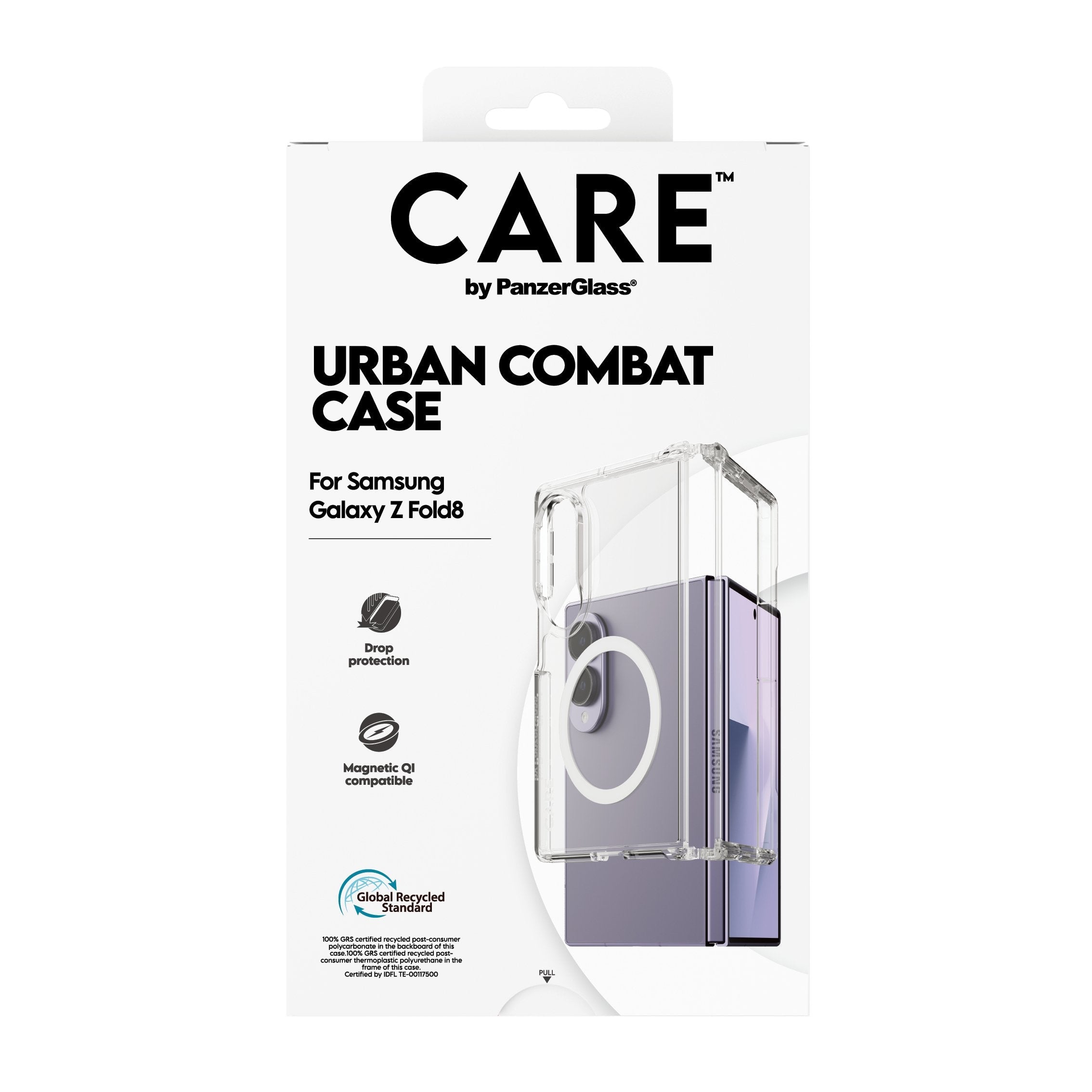 Panzerglass Care Urban Combat Case Transparentee W Blanco Qi Samsung Galaxy Z Fold8