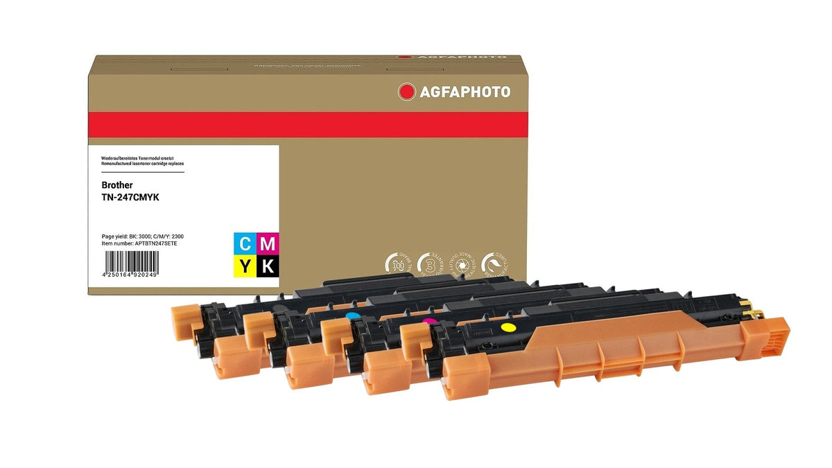 Agfa Photo Multipack Negro / Cian / Magenta / Amarillo Aptbtn247sete 9900 Copias