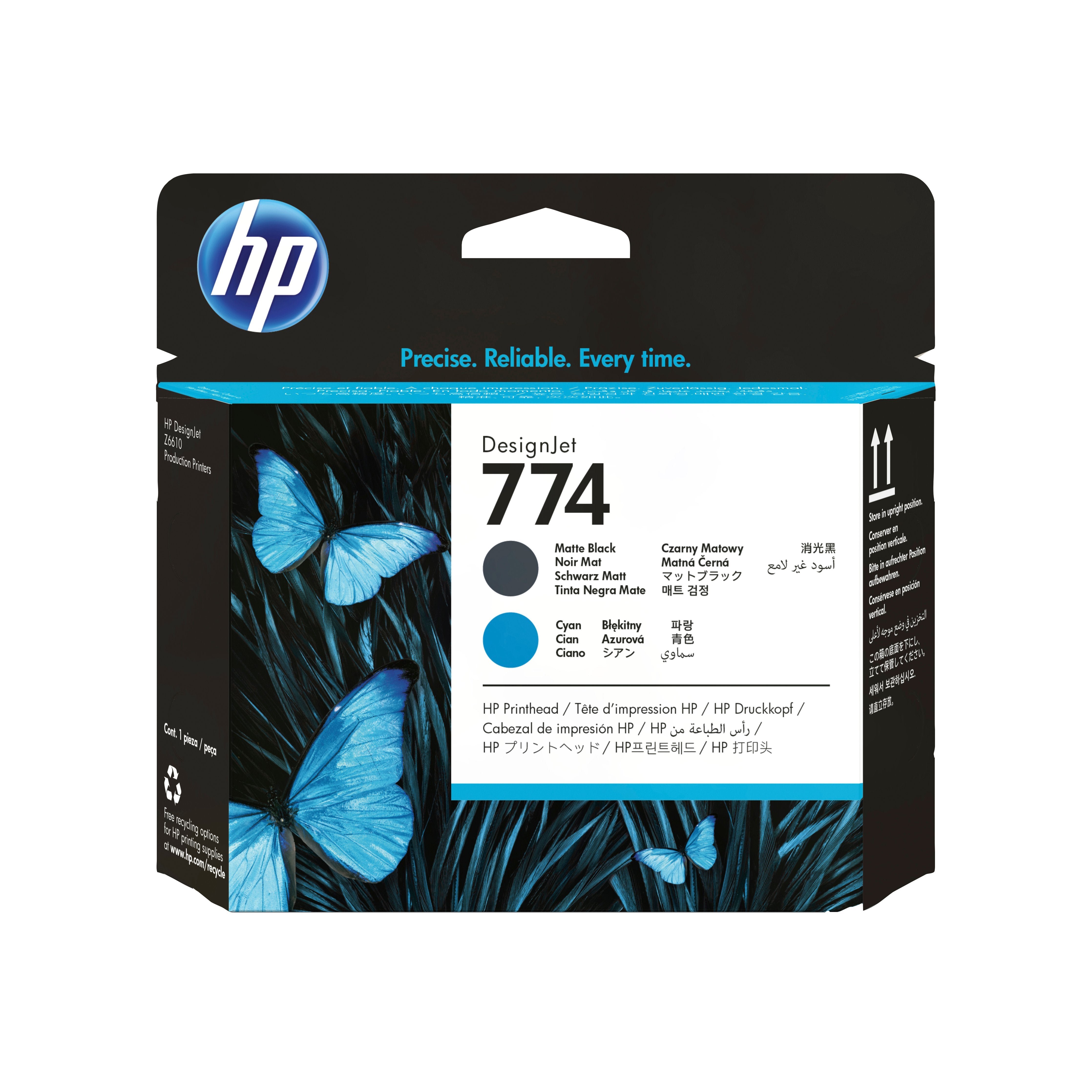 EAN 0192018596955 - HP 774 Matte Black/Cyan DesignJet Printhead cabeza de impresora Inyección de tinta térmica imagen 1