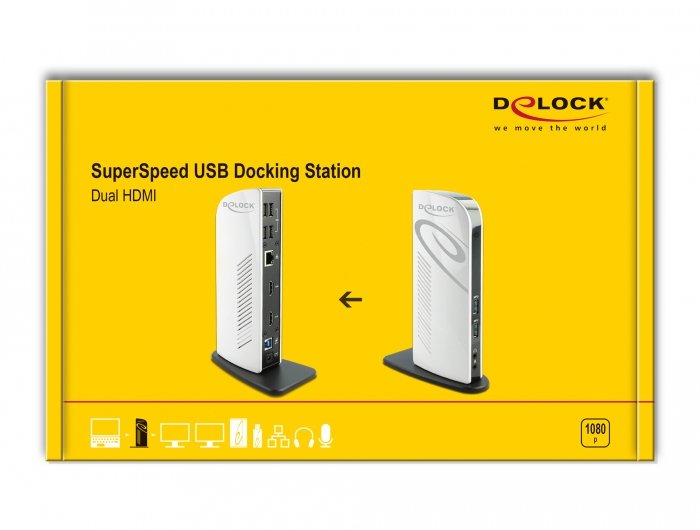 Delock Usb Dockingstation Dual Hdmi Full-Hd / Usb 3.2 / Lan / Audio