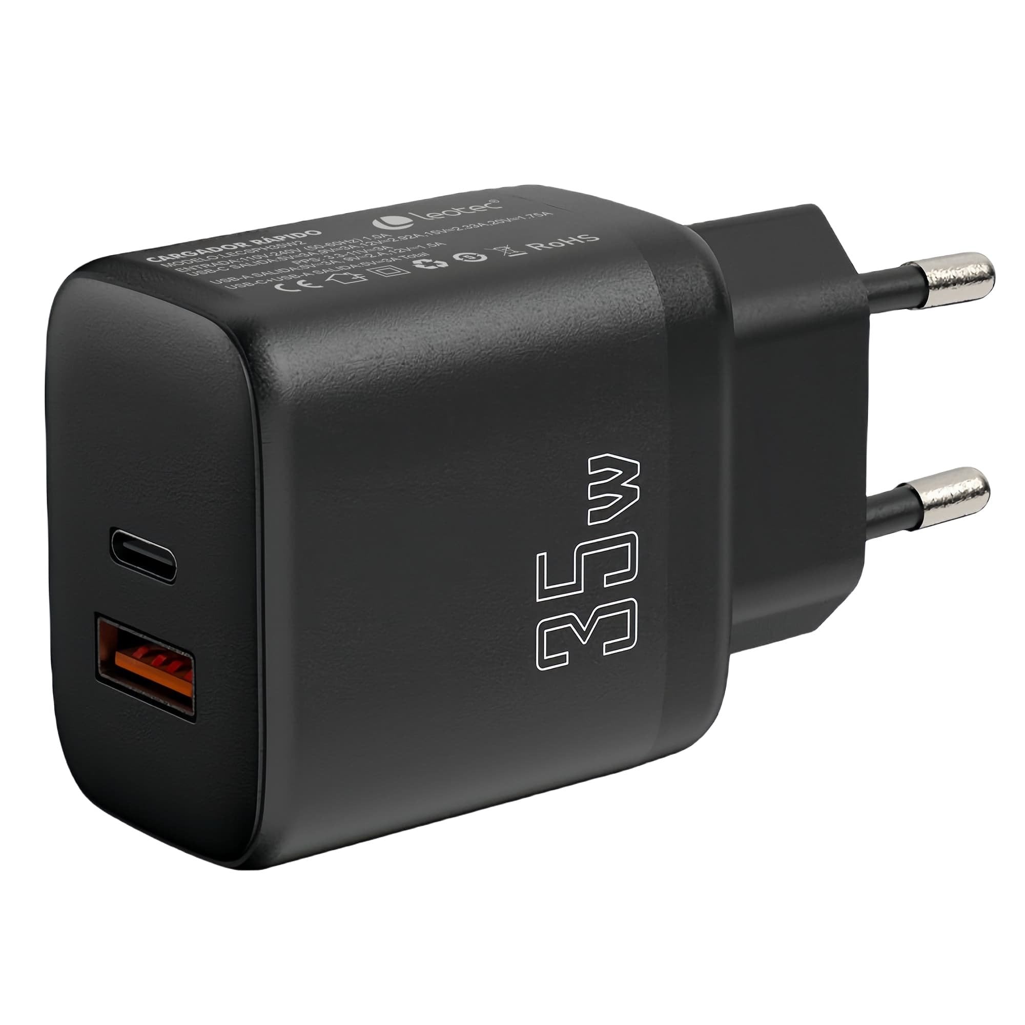 EAN 8436588882561 - Leotec LECSPH35W2K cargador de dispositivo móvil Universal Negro Corriente alterna Carga rápida Interior imagen 5