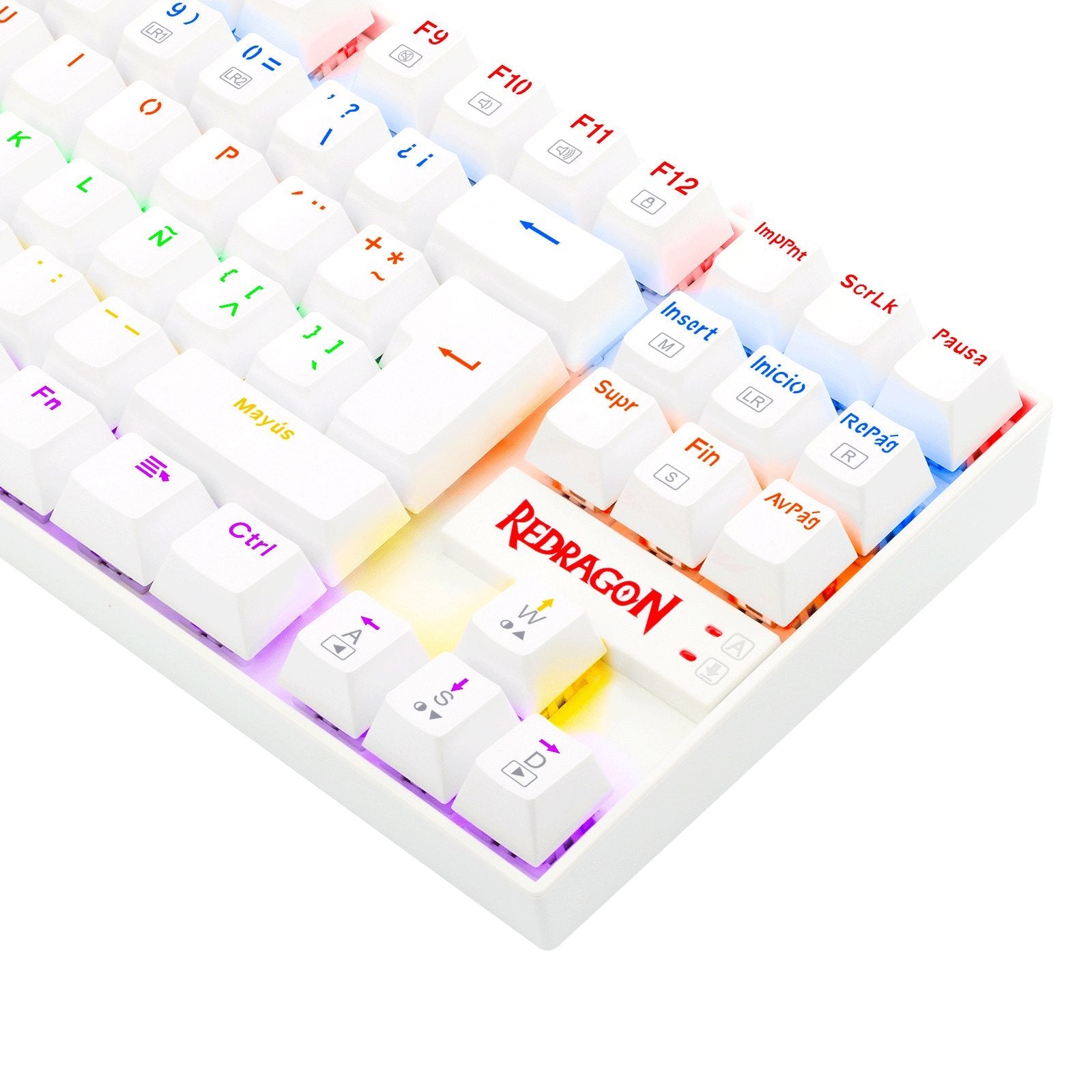 Redragon Kumara 2 Teclado Mecanico Gaming Rainbow Español Blanco