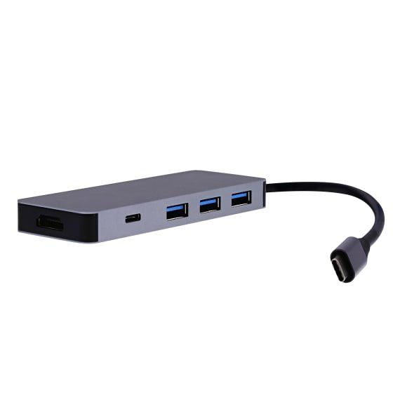 Tnb Iclick - Hub Usb-C (Tipo C) 6 En 1 - Gris Sideral