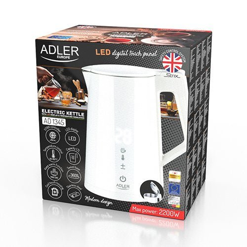 EAN 5903887807425 - Adler AD 1345 tetera eléctrica 1,7 L 1850 W Blanco imagen 7