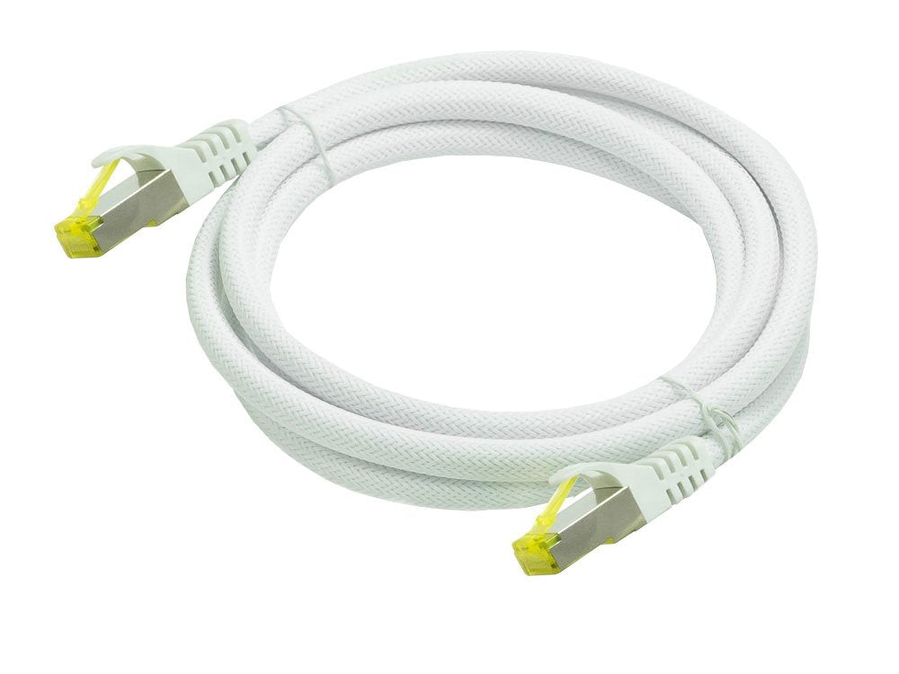 Python Cable De Red M. Cat.7 Rohcable Nylongefl. Weiss 7,5m