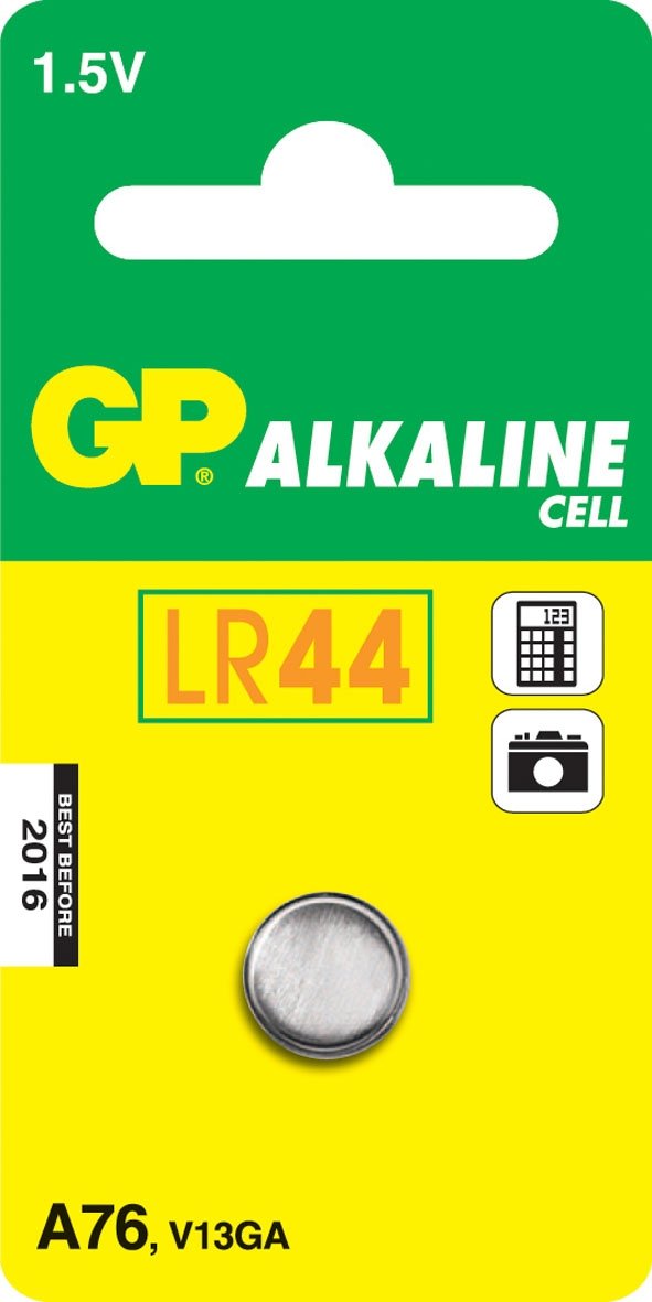 Pila De Botón Gp Alcalina Lr44, V13ga, L1154, 1.5v
