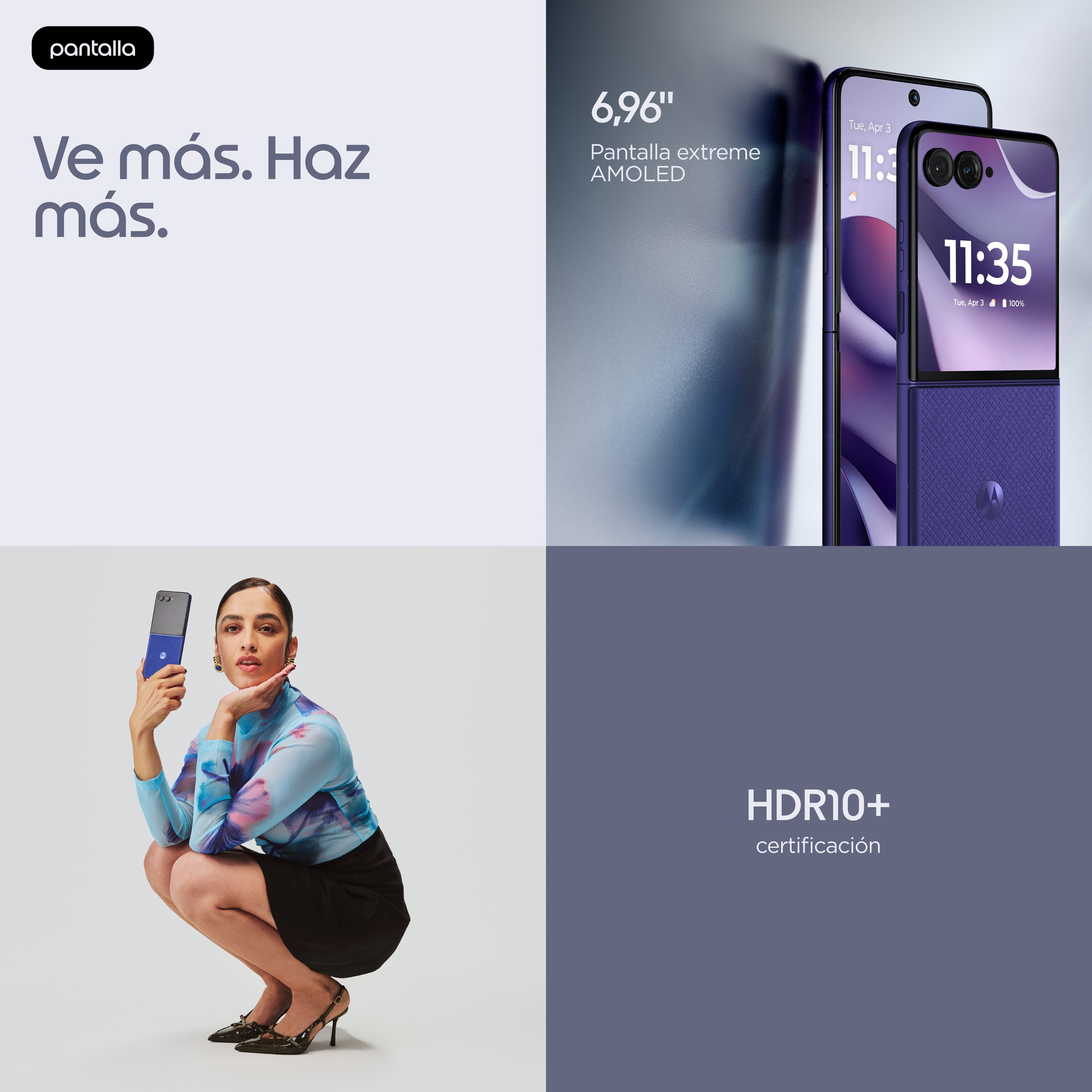 EAN 0840493611792 - Motorola razr 70 ultra 17,7 cm (6.96") SIM doble Android 16.0 5G USB Tipo C 16 GB 512 GB 5000 mAh Violeta imagen 20