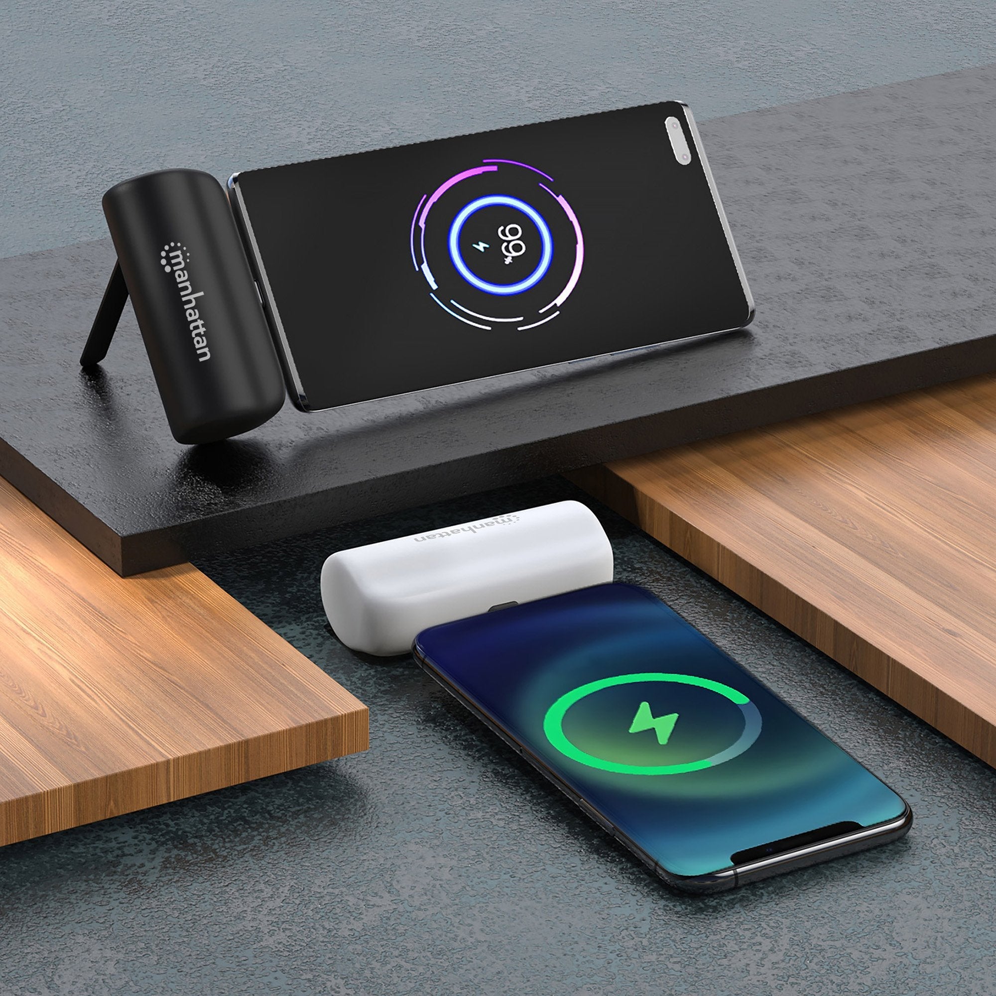 Manhattan Powerbank 5000 Mah Usb Typ-C Mecker 20w Negro