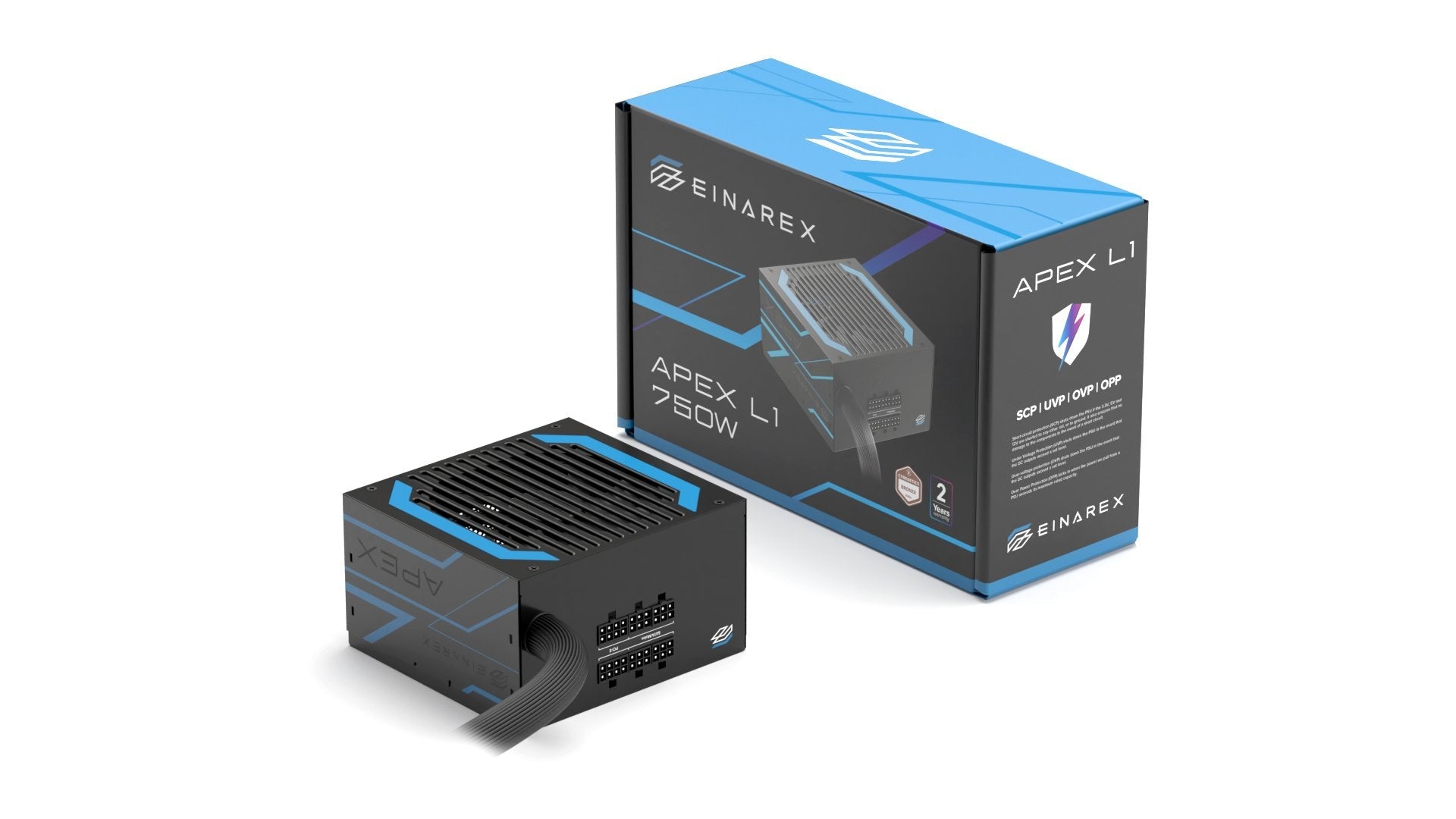 EAN 6977277363678 - Einarex EXPS-XL1-750-BK unidad de fuente de alimentación 24-pin ATX ATX Negro imagen 4