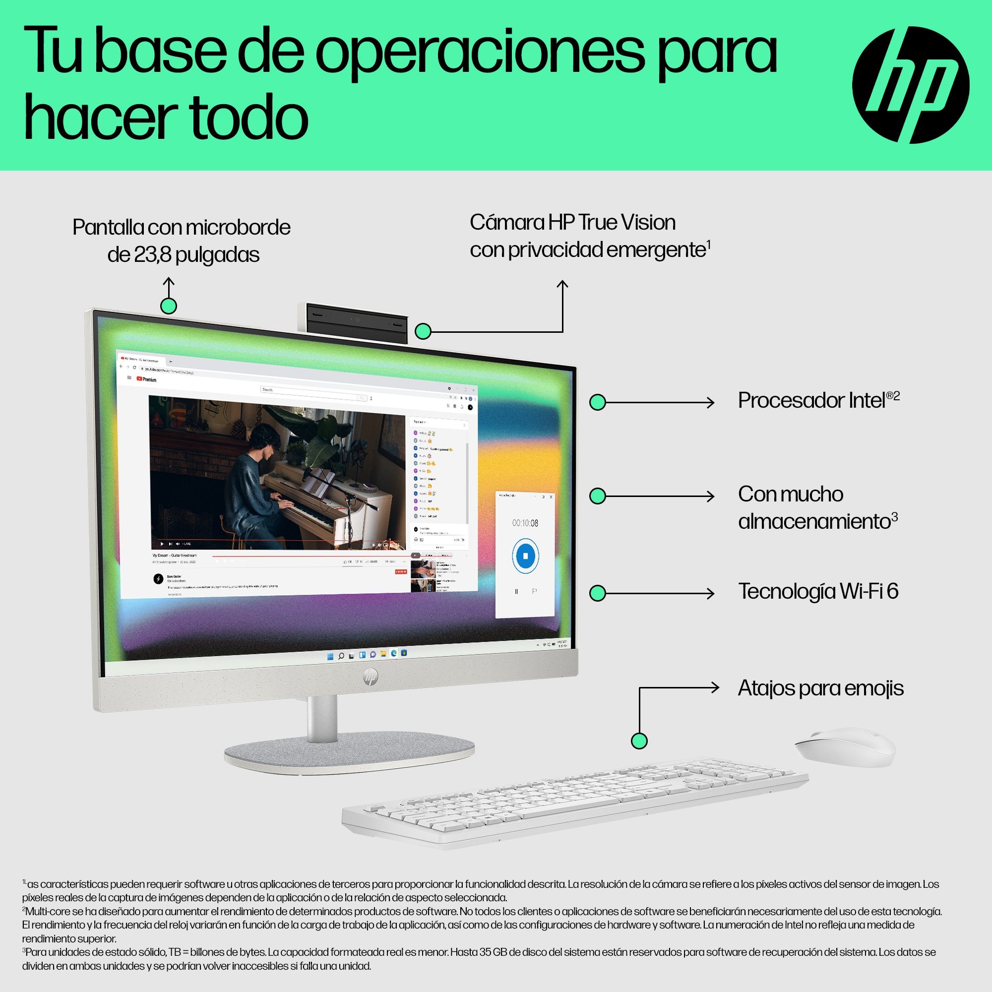 EAN 0198828902078 - HP 24-cr0075ns Intel® Core™ i3 i3-1315U 60,5 cm (23.8") 1920 x 1080 Pixeles PC todo en uno 8 GB DDR4-SDRA imagen 11