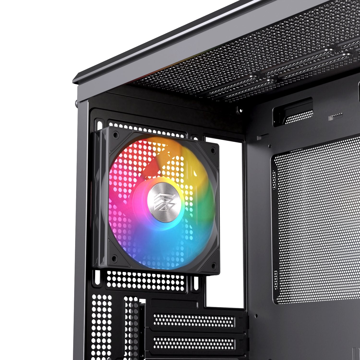 Caja Micro-Atx Semitorre Einarex Pm400 Rgb 3 Fans Negra Excs-Pm-400r-B