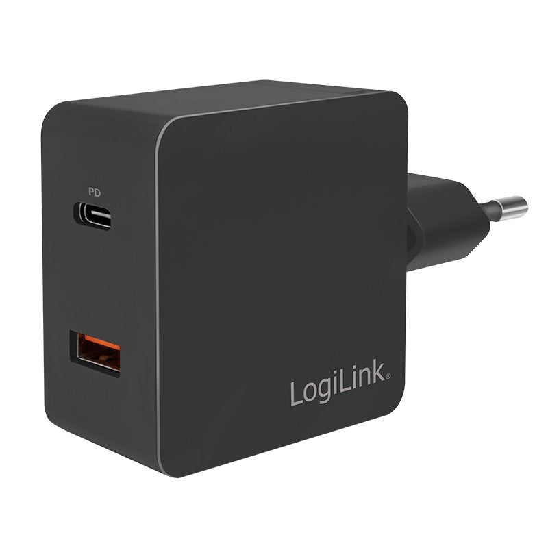 EAN 4052792057089 - LogiLink PA0220 cargador de dispositivo móvil Universal Negro Corriente alterna Carga rápida Interior imagen 1