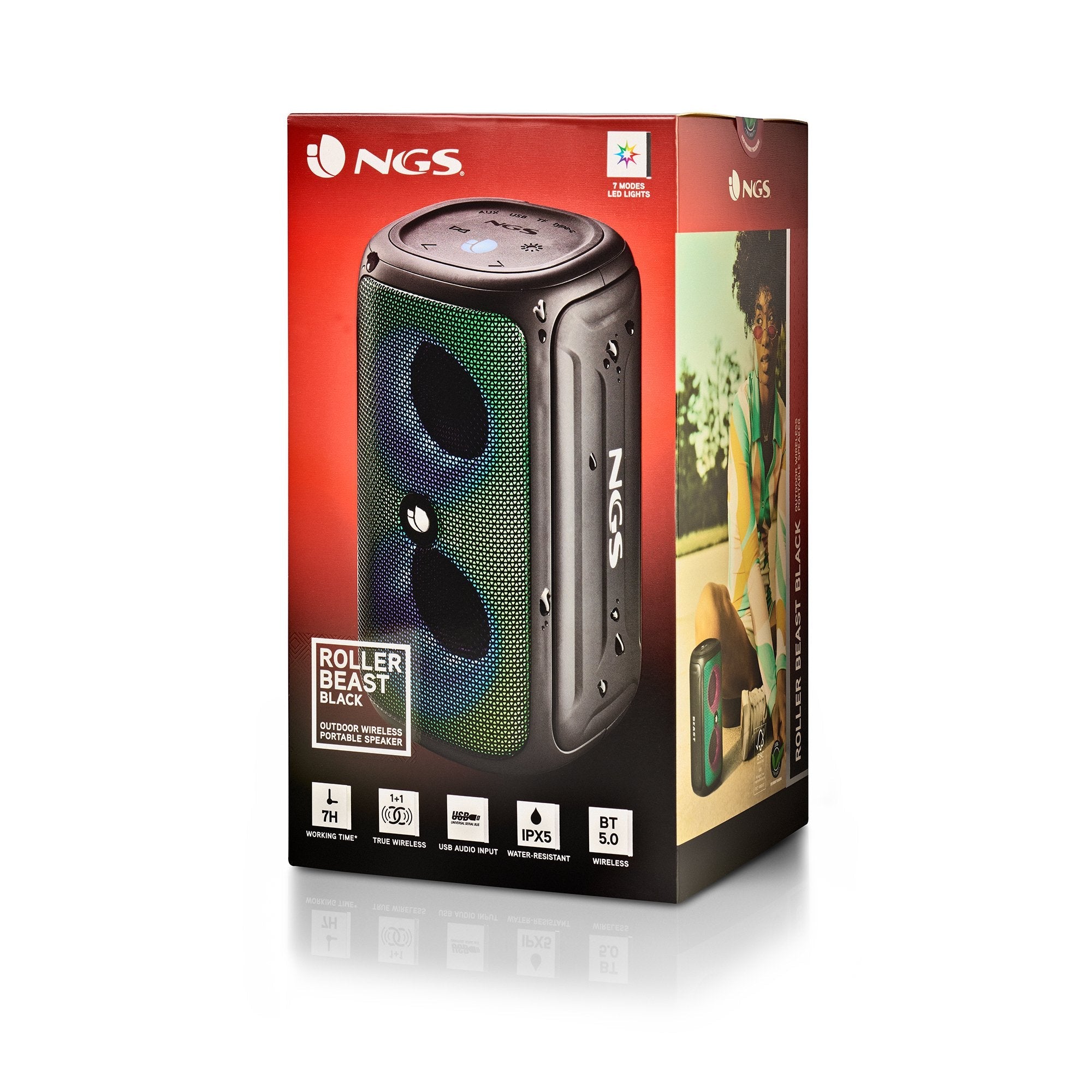 Altavoz Con Bluetooth Ngs Roller Beast 32w 2.0 Negro