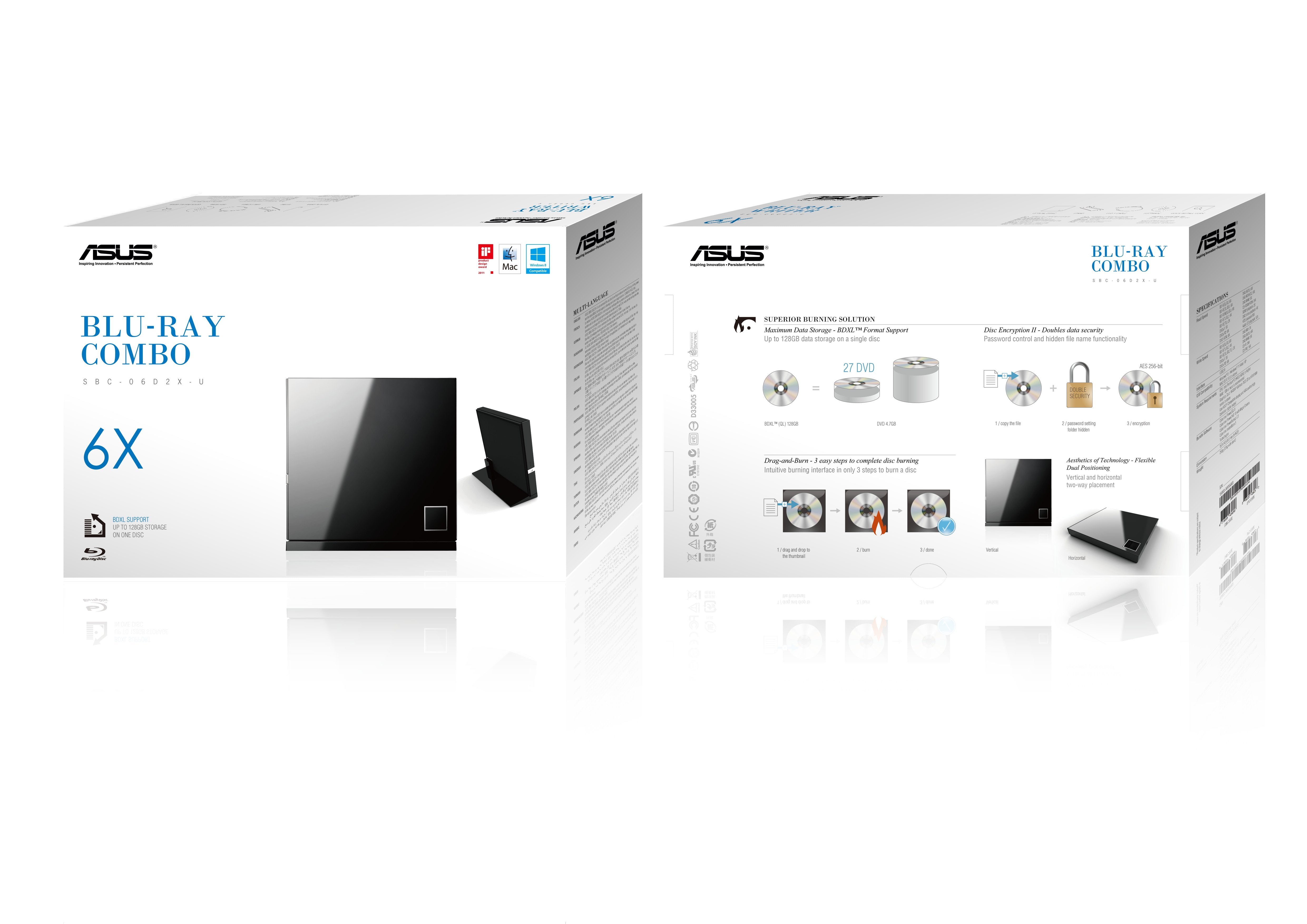 EAN 0610839417193 - ASUS SBC-06D2X-U unidad de disco óptico Blu-Ray DVD Combo Negro imagen 3