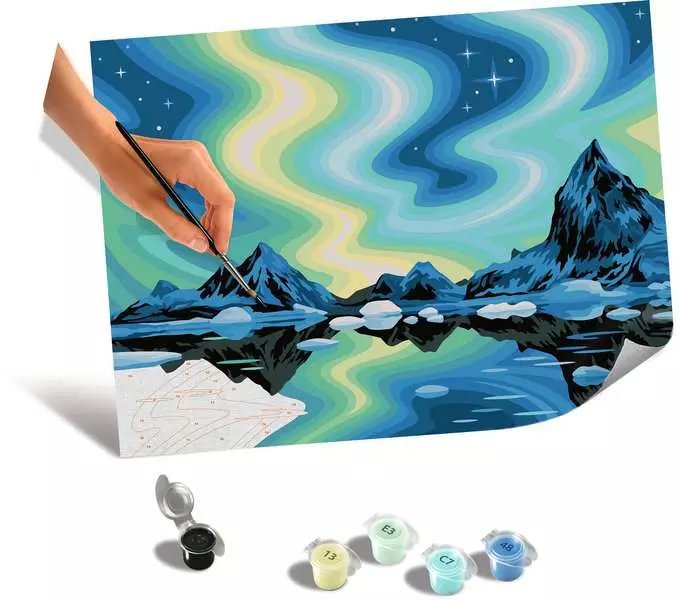 Edición De Lienzo De Ravensburger Creart - Northern Lights, Pintura 23907