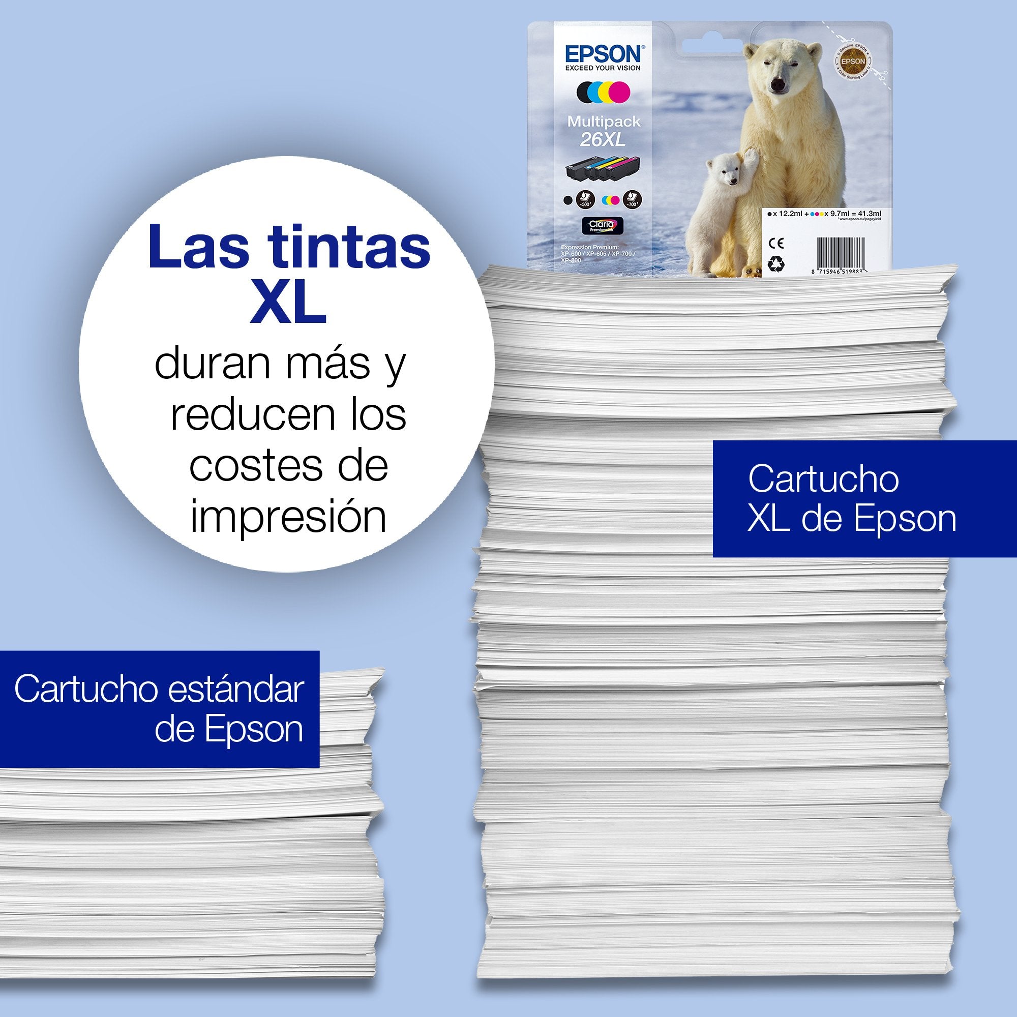 EAN 8715946625621 - Epson Polar bear C13T26144012 cartucho de tinta 1 pieza(s) Original Rendimiento estándar Amarillo imagen 5