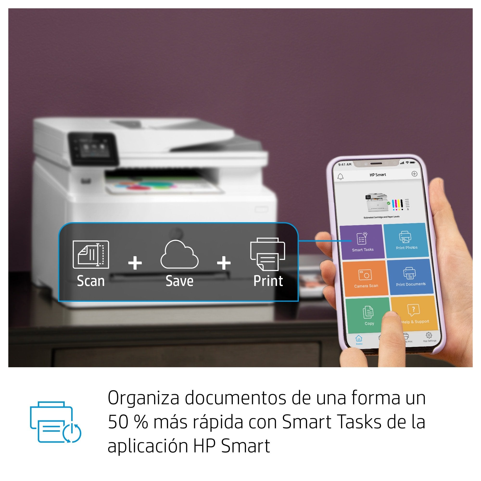 Multifunción Láser Color Hp Láserjet Pro M283fdw Wifi Fax Dúplex Blanca