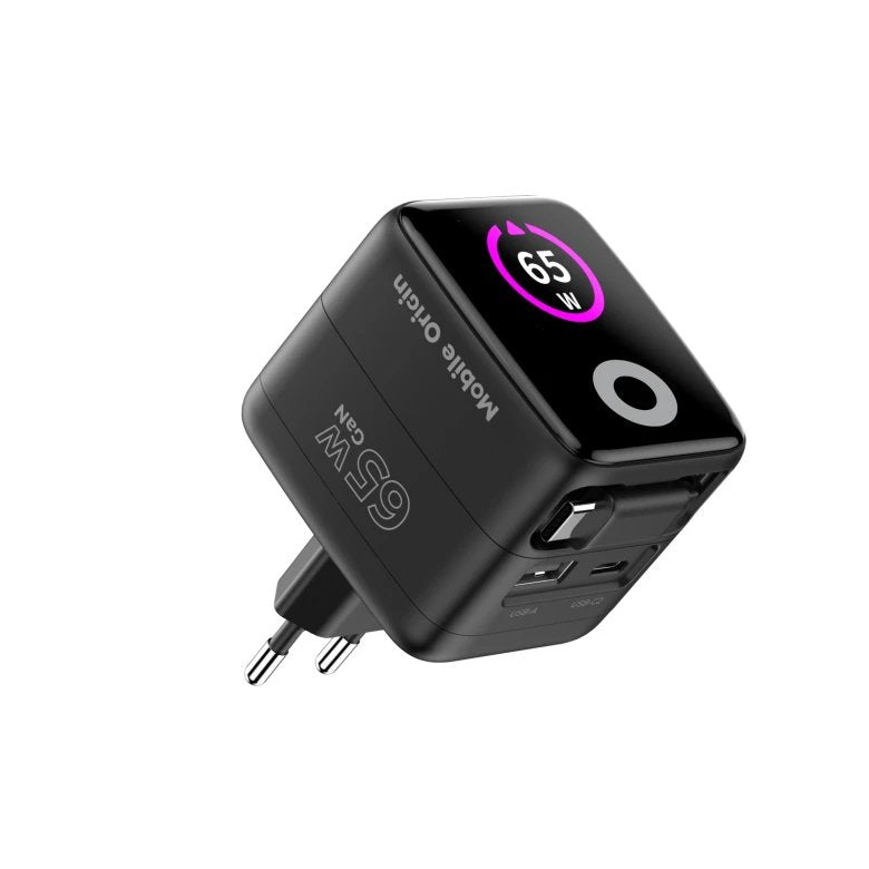 Mobile Origin 65w Gan Charger Pw3 Usb-C Ret. Cable 65cm+Usb-A