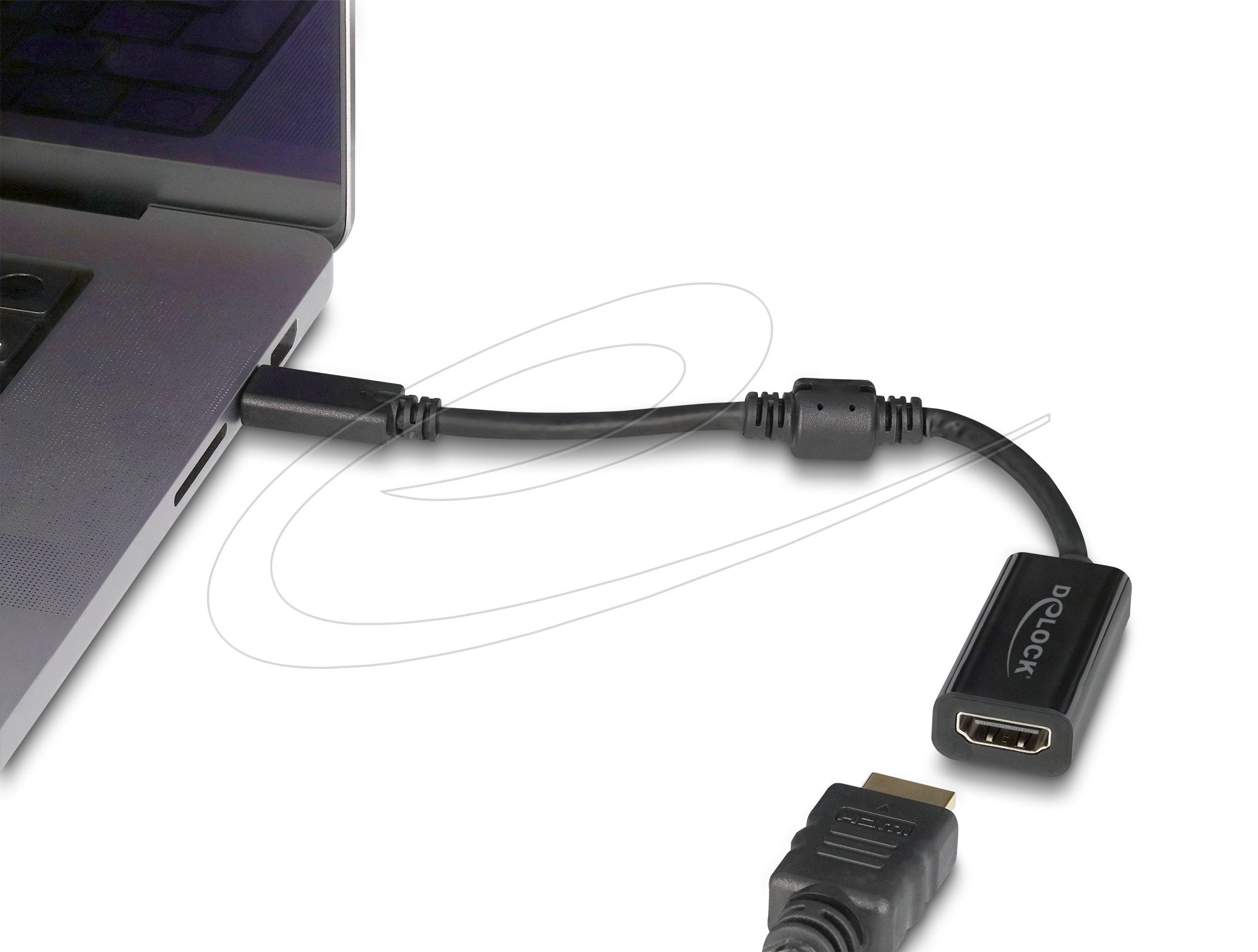 Delock Usb Type-C Adapter Zu Hdmi (Dp Alt Mode) 8k 60 Hz Mit Hdr Und Hdcp Schwarz