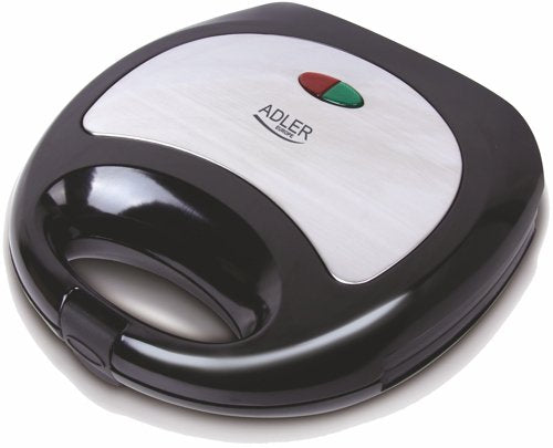 Sandwichera Adler Ad 3015, 750 W Negro, Plata