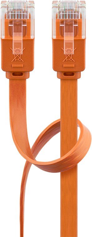 Latiguillo Cat 6, U-Utp, 1.50 M, Naranja, Plano Cu-Pvc