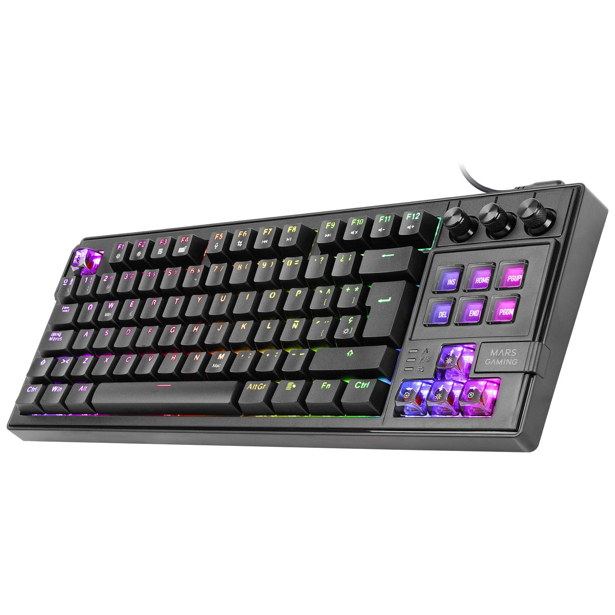 Teclado Gaming Mecánico Mars Gaming Mk-Master Switch Rojo Negro Incluye Smartdeck