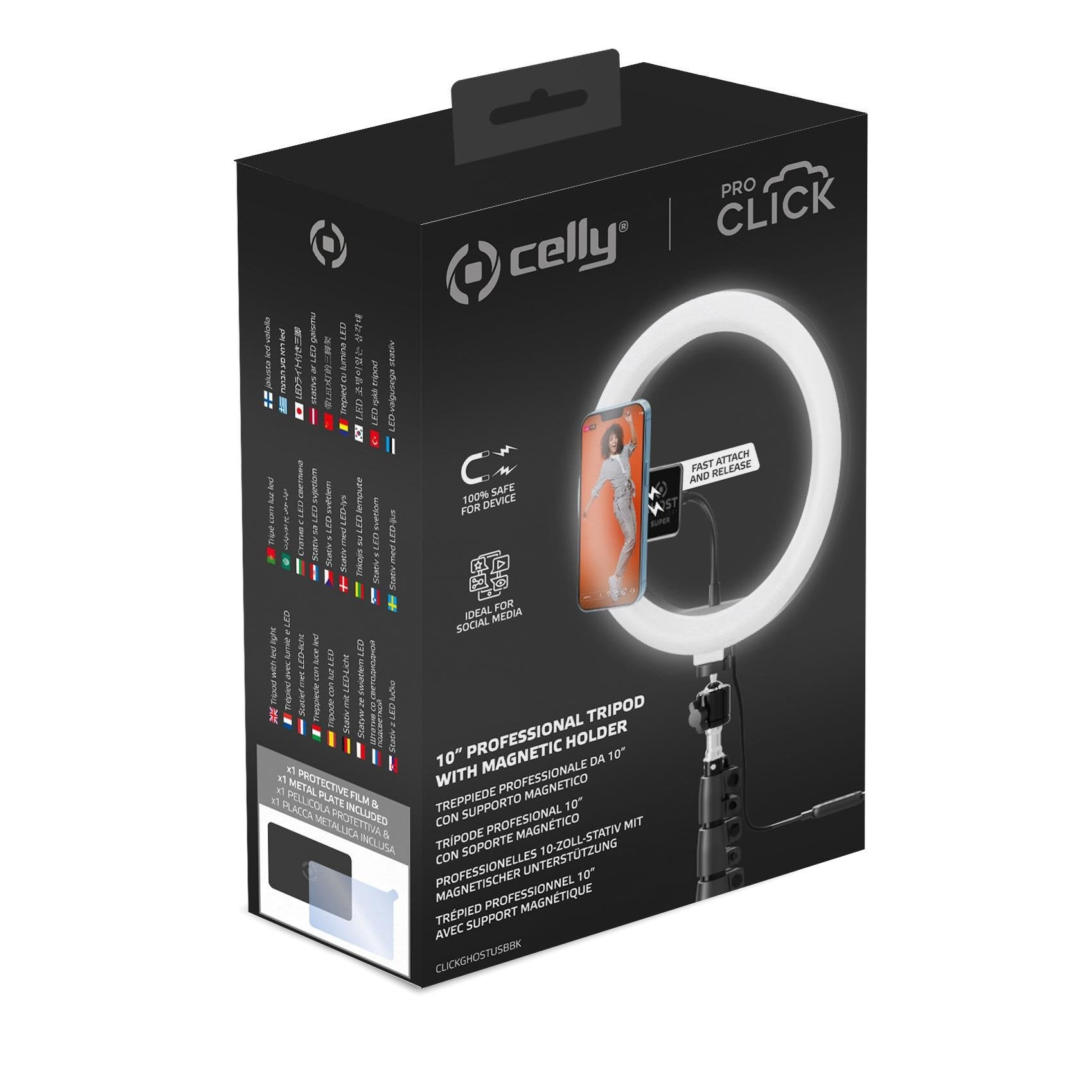 EAN 8021735197775 - Celly CLICKGHOSTUSB tripode Smartphone 3 pata(s) Negro imagen 16