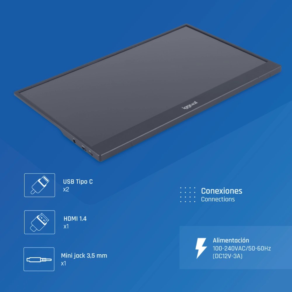 EAN 8435364319987 - iggual MPL156 pantalla para PC 39,6 cm (15.6") 1920 x 1080 Pixeles Full HD LED Negro imagen 6