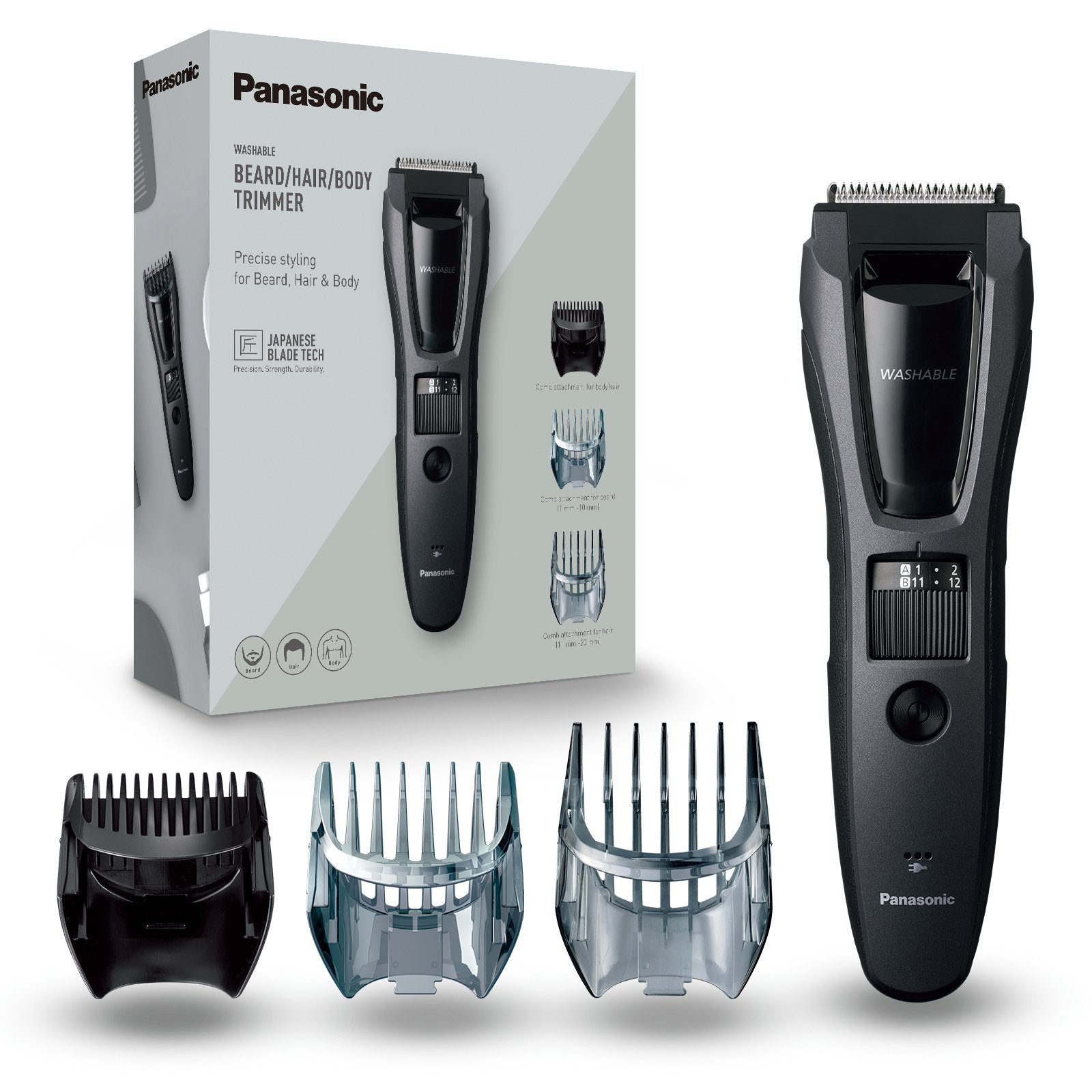 Cortapelo Panasonic Er-Gb62-H503, Inalámbrica, Autonomía De Funcionamiento 50 Min, Húmeda Y Seco, Nimh, Negra